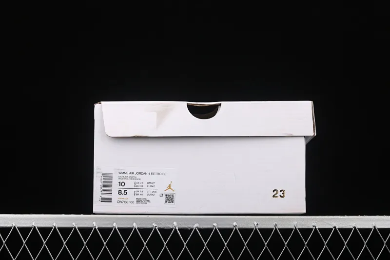All categories Air Jordan Jordan series basketball shoes Air Jordan 4 G version Air Jordan 4 Retro SE AJ4 Joe 4 brass black orange starfish orange CW7183-100